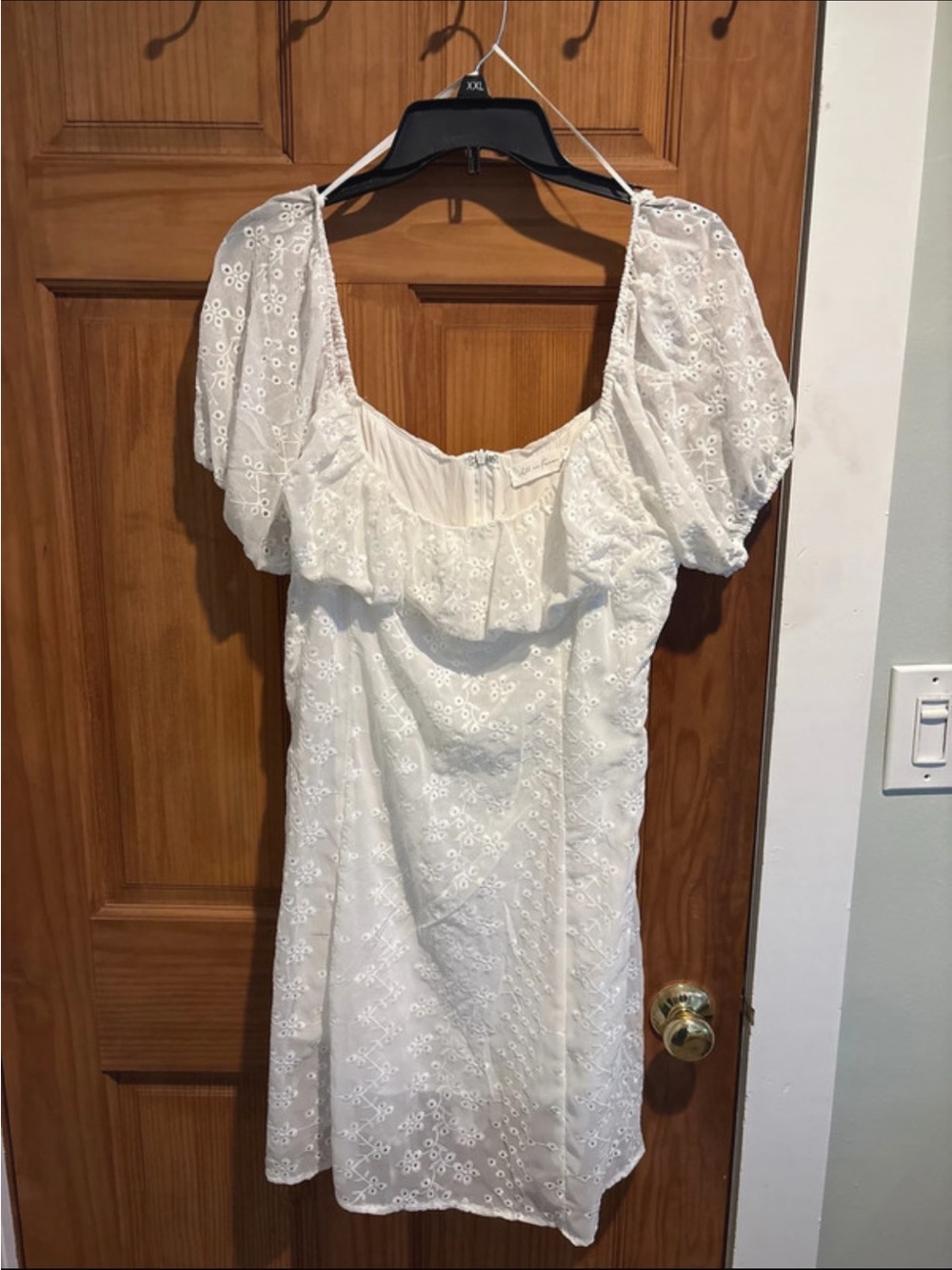 All in Favor White Floral Dress